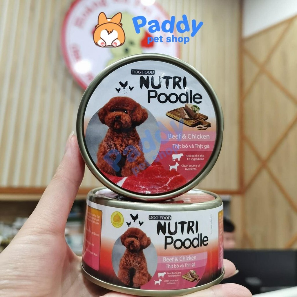 Pate Nutri Poodle Dinh Dưỡng Cho Chó Poodle Mọi Lứa Tuổi (Lon 160g)