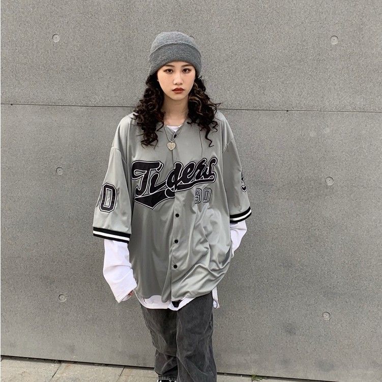 Áo Thun Bóng Chày Unisex Tay Jersey Ngắn Thời Trang Dành Cho Nữ | BigBuy360 - bigbuy360.vn