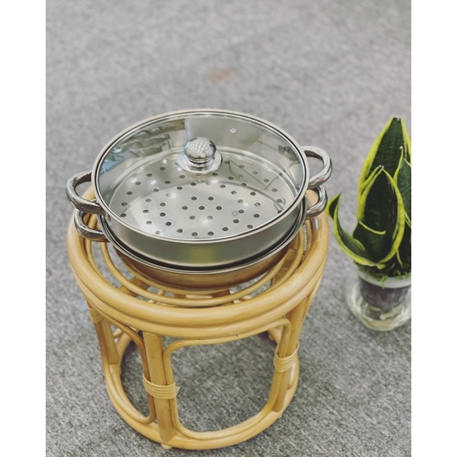Nồi hấp kèm xửng hấp inox 2 tầng