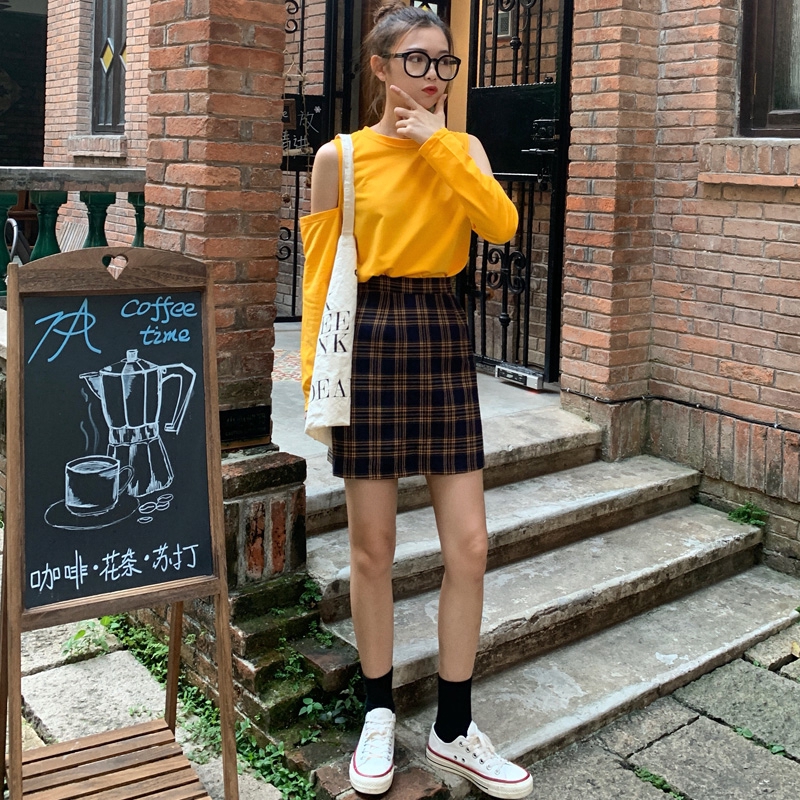 Áo thun SUXI trễ vai màu trơn phong cách Hàn Quốc thời trang dành cho nữ