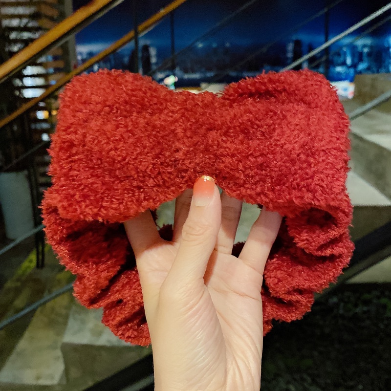 Băng đô rửa mặt Nơ, băng đô cài tóc skincare nữ Nơ 3D cute vải nhung mềm mượt Hàn Quốc