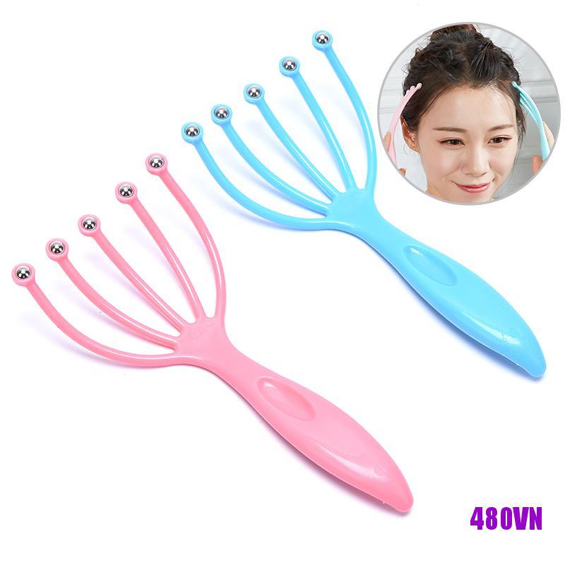 [Hàng mới về] Vuốt mát-xa bi thép thư giãn da đầu chăm sóc sức khỏe