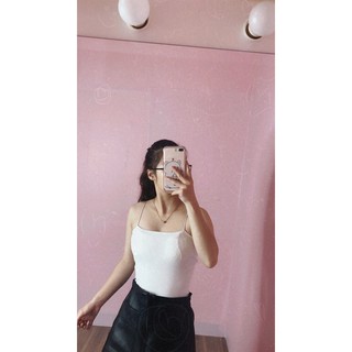 Áo 2 dây bún co dãn dáng ôm body / áo hai dây mảnh basic