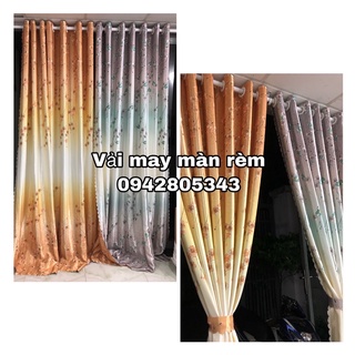 Vải gấm hoa văn hai mặt may rèm cửa - vải gấm dày dặn- chống nắng tốt(vải chưa may)
