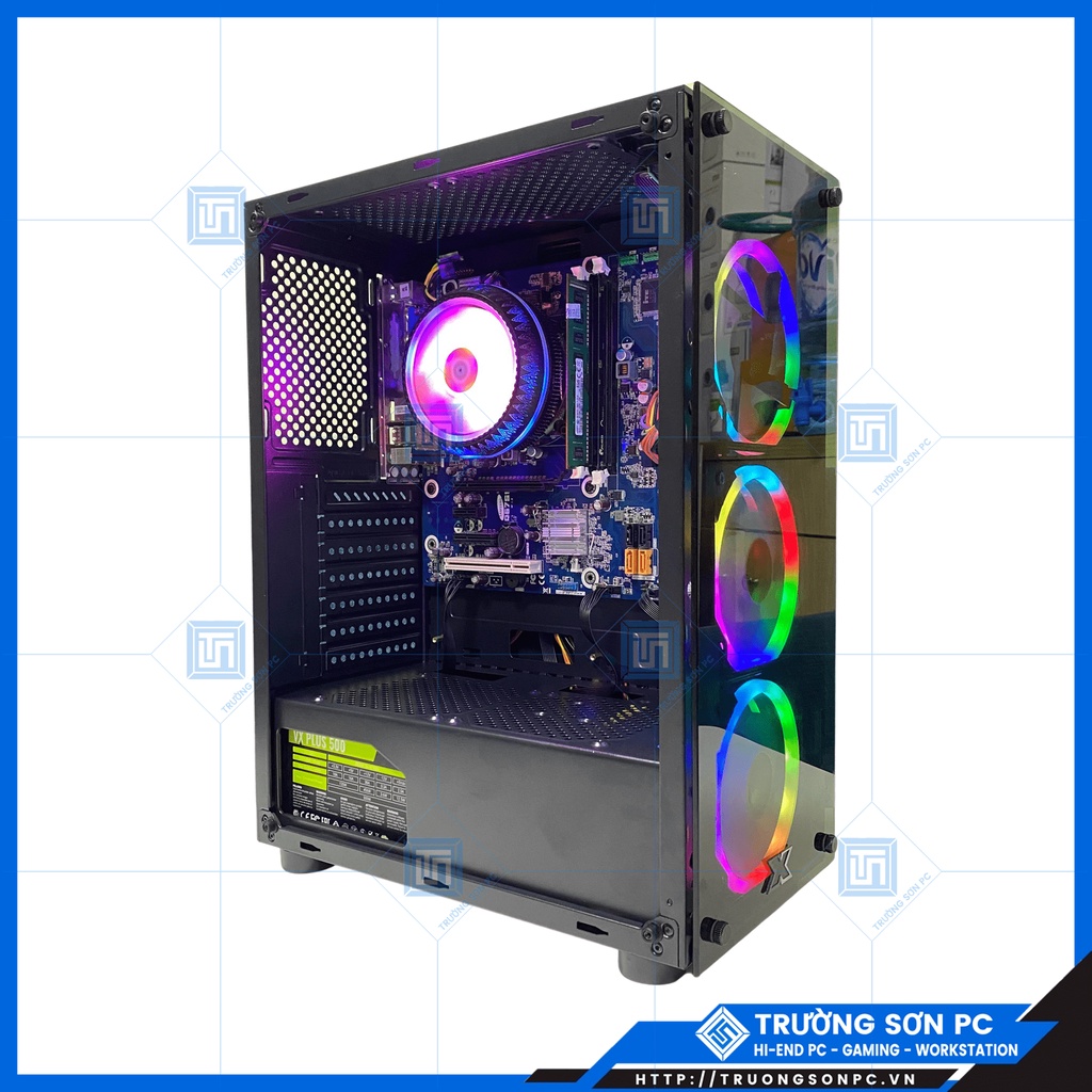 Case Máy Tính Chơi Game Có Led H81 CPU Core i5 RAM 8G/ SSD 120G/ VGA 2G DDR5 | AOE, CF, LOL, FIFA GTA, MU...