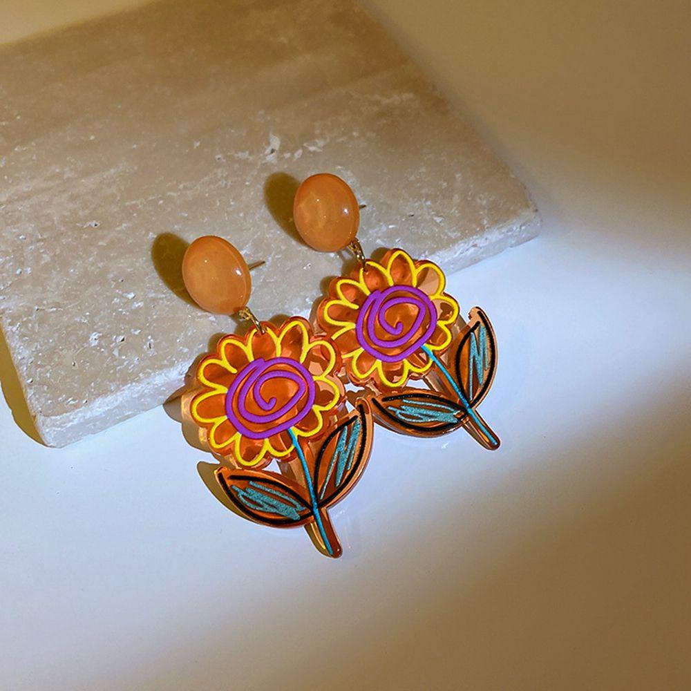 Bông Tai Hình Hoa Hướng Dương Phong Cách Hàn Quốc Thời Trang Đi Biển Cho Nữ