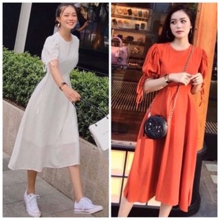 Đầm váy trắng form dài v3 (kèm hình thật)