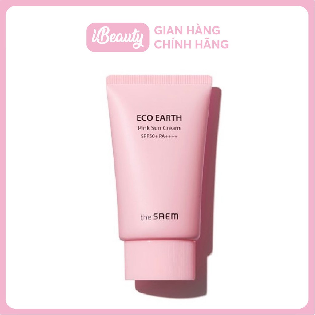 KEM CHỐNG NẮNG THE SAEM ECO EARTH POWER PINK SUN CREAM SPF50+ PA++++ 50ML - HÀN QUỐC CHÍNH HÃNG