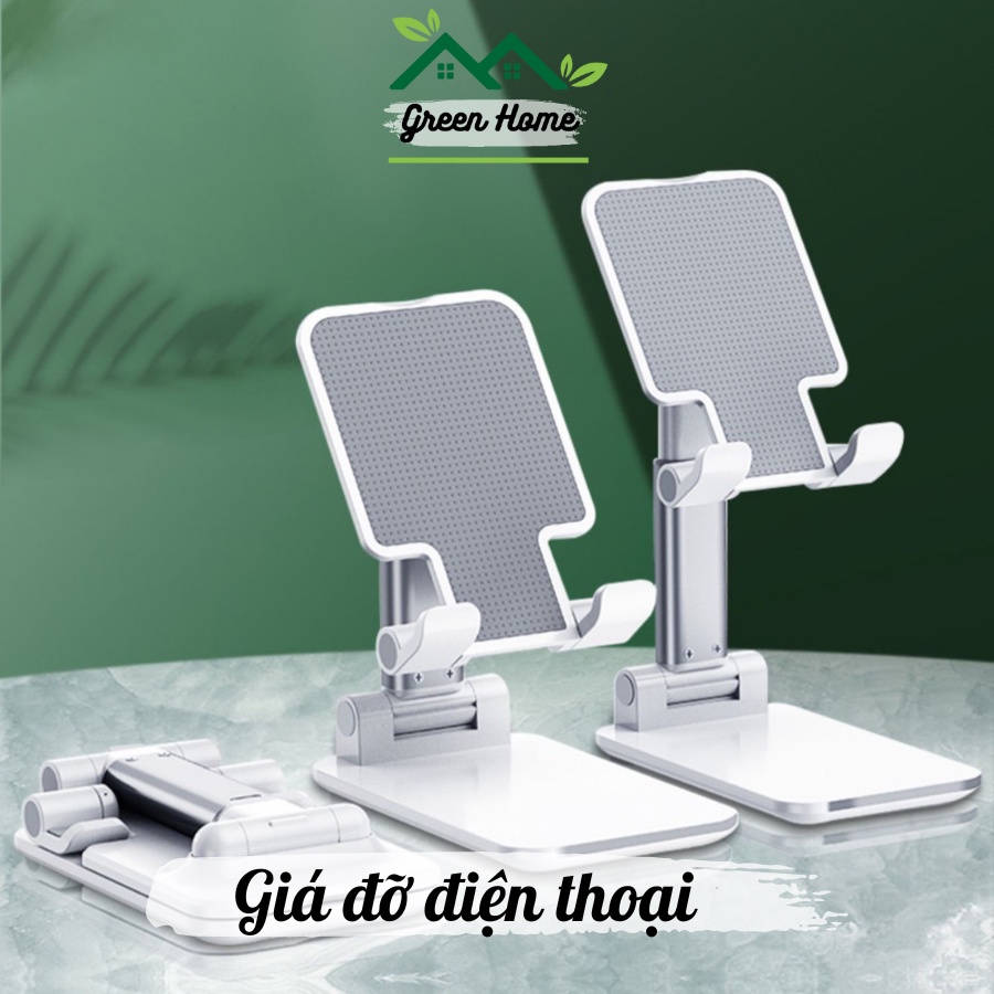 Giá đỡ điện thoại, máy tính bảng để bàn có thể gấp gọn, Kẹp điện thoại xoay nhiều góc độ hỗ trợ học tập xem phim
