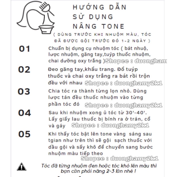 Thuốc nâng tone, nâng nền tóc