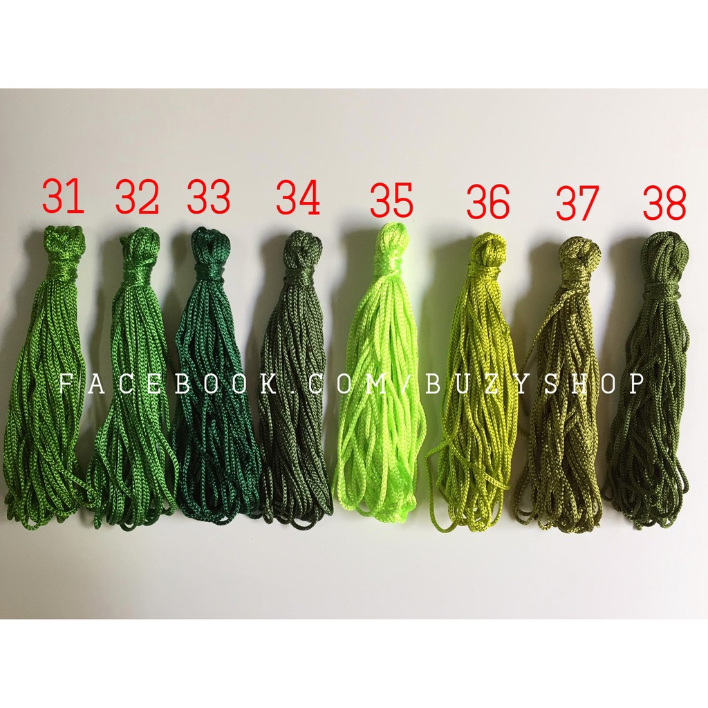 [THÊM MÀU MỚI] (bó 6m-6m5) (mã số 1-19) dây cotton thắt vòng 1mm [nguyên liệu thủ công]