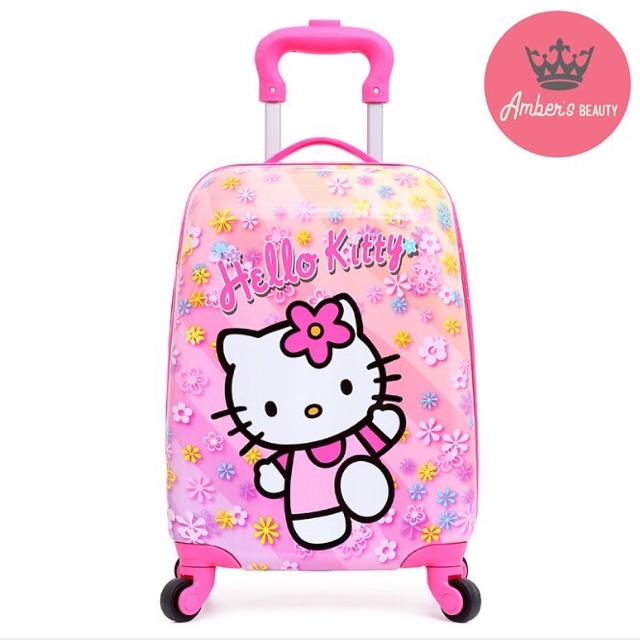 Vali kéo du lịch cho bé size 18 hình hello kitty