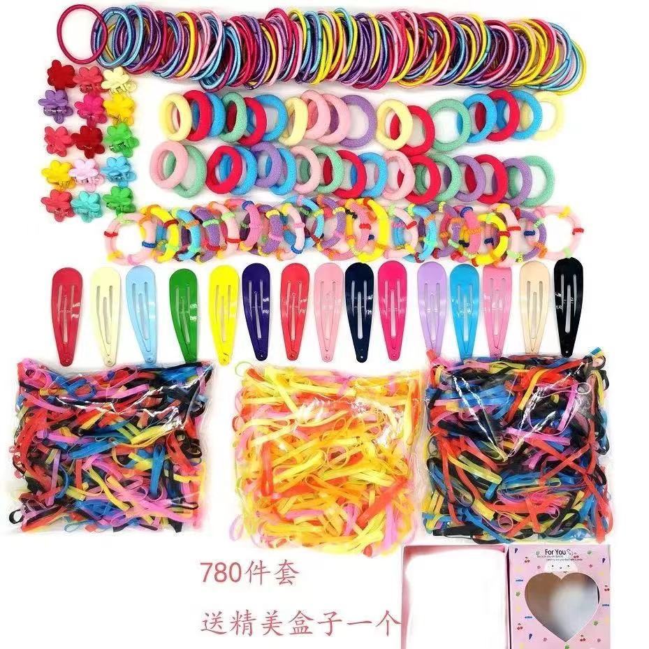 Hộp 780 Dây Buộc Tóc Xinh Xắn Cho Bé Gái