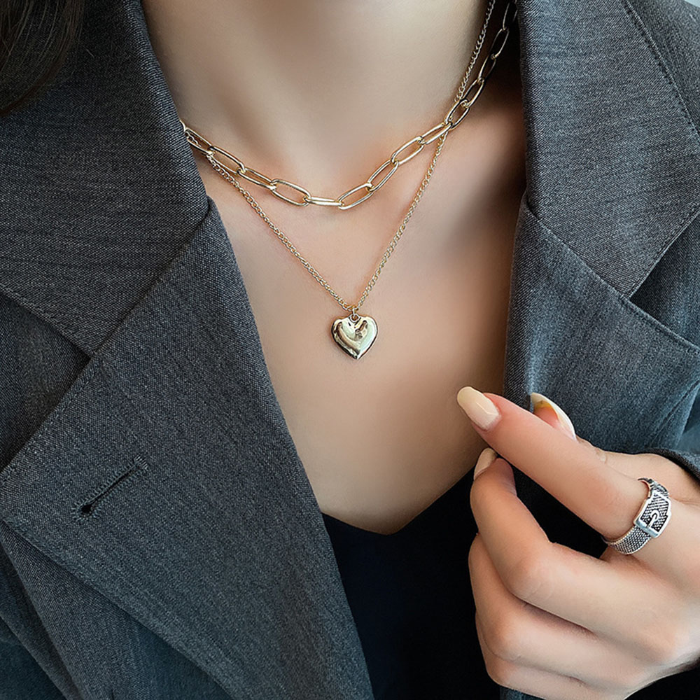 Dây Chuyền Hợp Kim Mặt Hình Trái Tim Xinh Xắn Cho Nữ