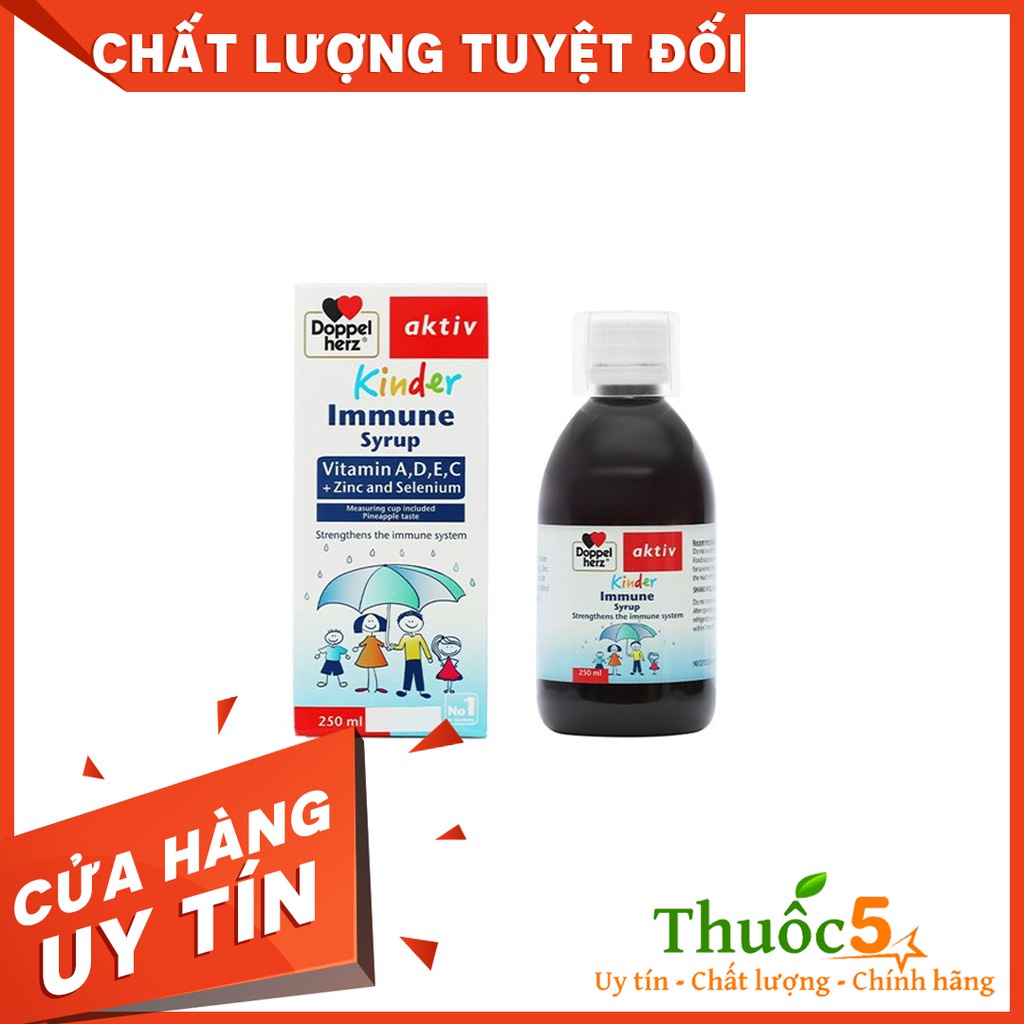 Doppelherz Kinder Immune syrup siro nâng cao hệ miễn dịch - Chai 150 ml
