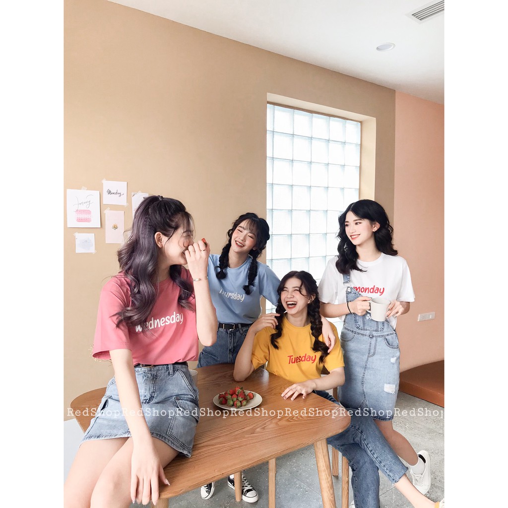 Áo Thun Nhóm Nam Nữ Nhiều Màu Tay Ngắn Cổ Tròn Nhiều Hoạt Tiết Vải Cotton Cao Cấp REDSHOP | BigBuy360 - bigbuy360.vn