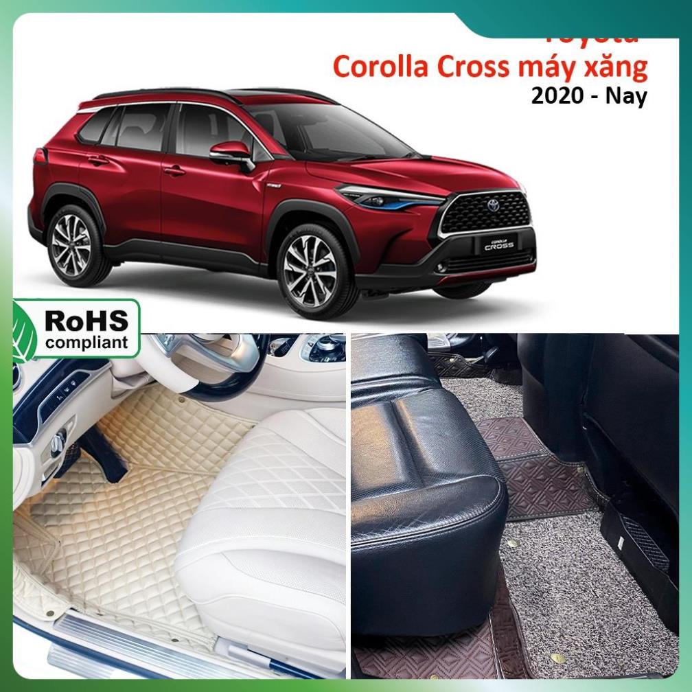 Thảm lót sàn 6D CAO CẤP Toyota Corolla Cross máy xăng 2020-nay che phủ 95%, chống ồn, chống nước hiệ