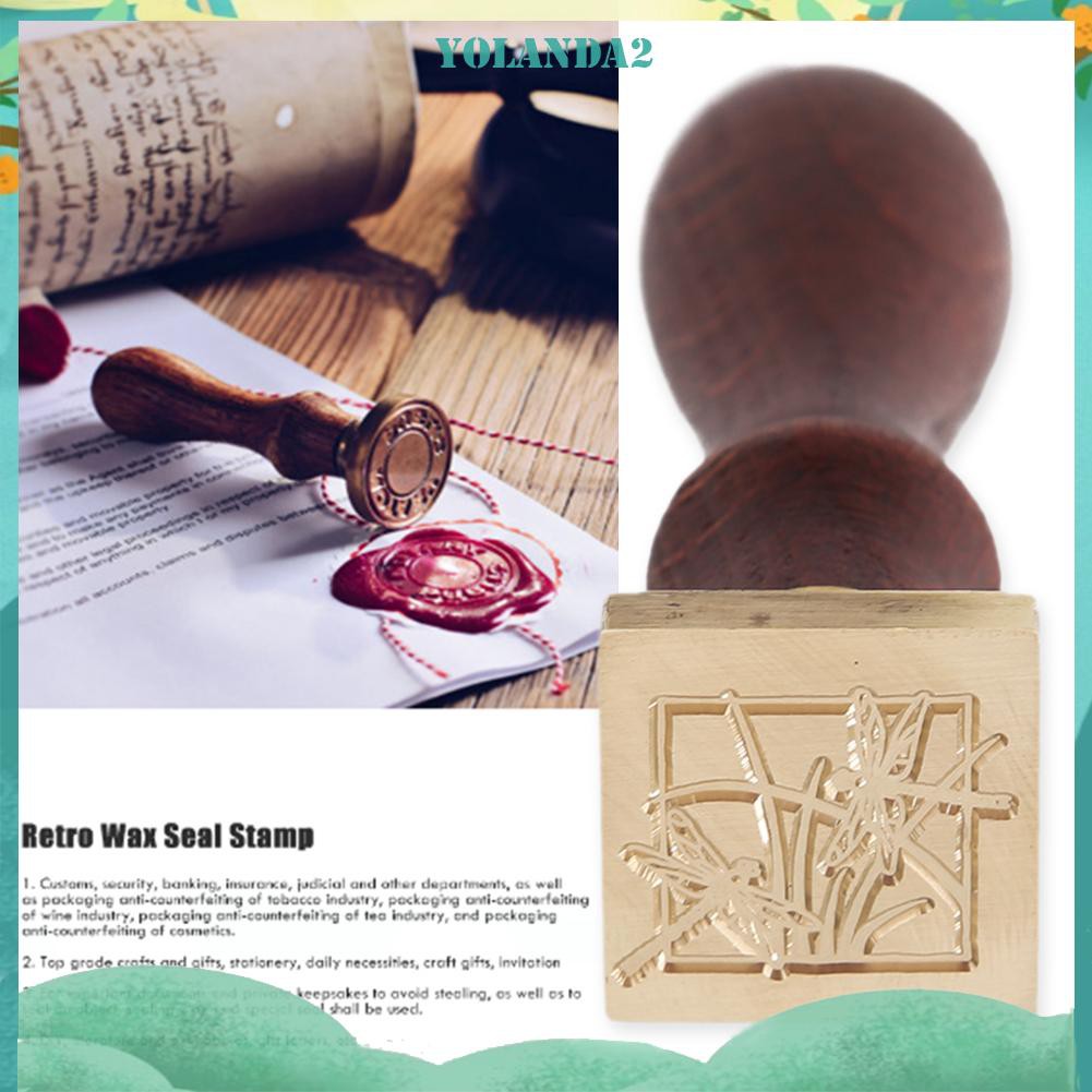 Con Dấu Sáp Hình Vuông Hoạ Tiết Động Vật Phong Cách Retro