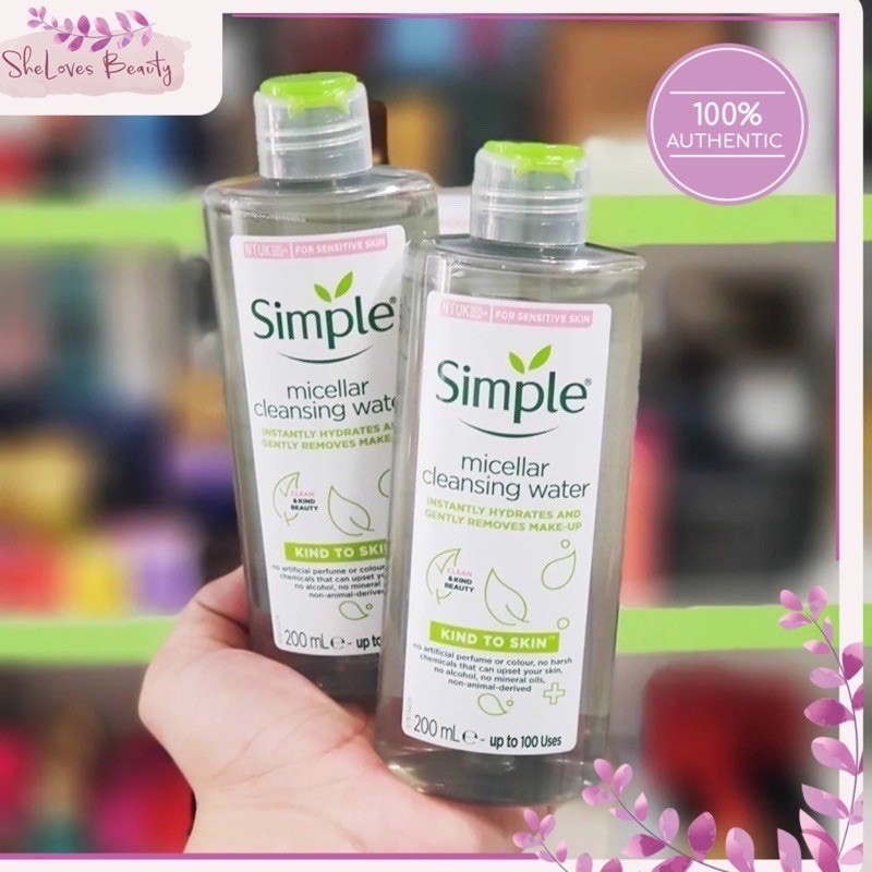 Nước Tẩy Trang Simple Kind to Skin Micellar Cleansing Water