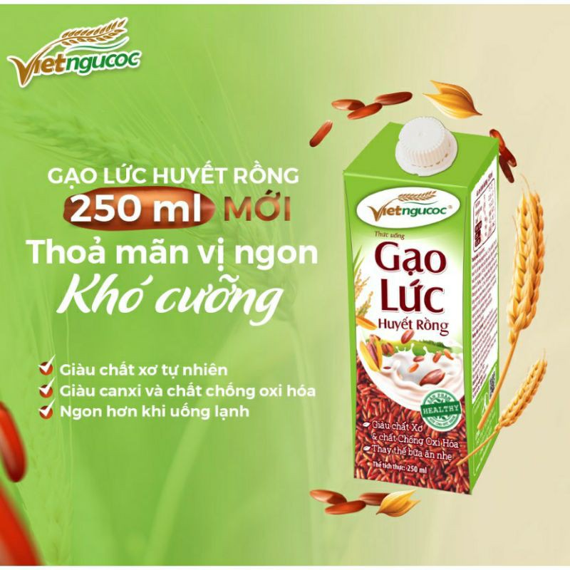 thùng 24 hộp thức uống gạo lức huyết rồng 250ml