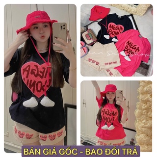 Set bộ đồ nữ áo thun thêu gấu + quần short