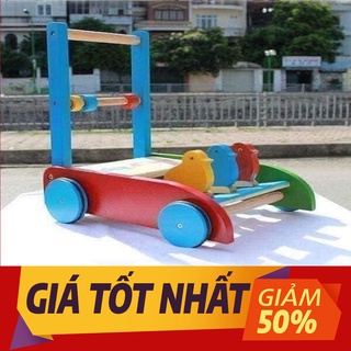 Xe tập đi bằng gỗ song son cho bé - xe tập đi bằng gỗ 3 con chim