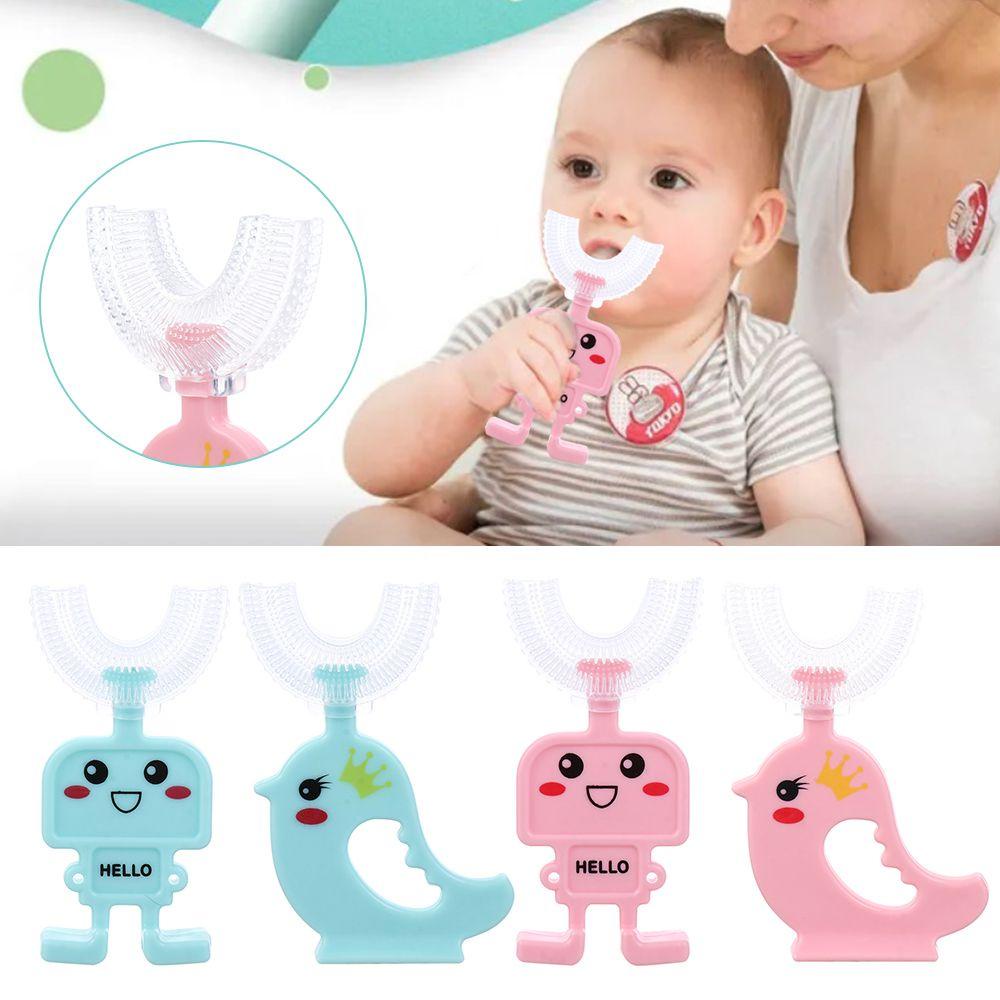 NIUYOU Bàn Chải Đánh Răng Bằng Silicon Mềm Kiểu Hoạt Hình Đáng Yêu Cho Bé