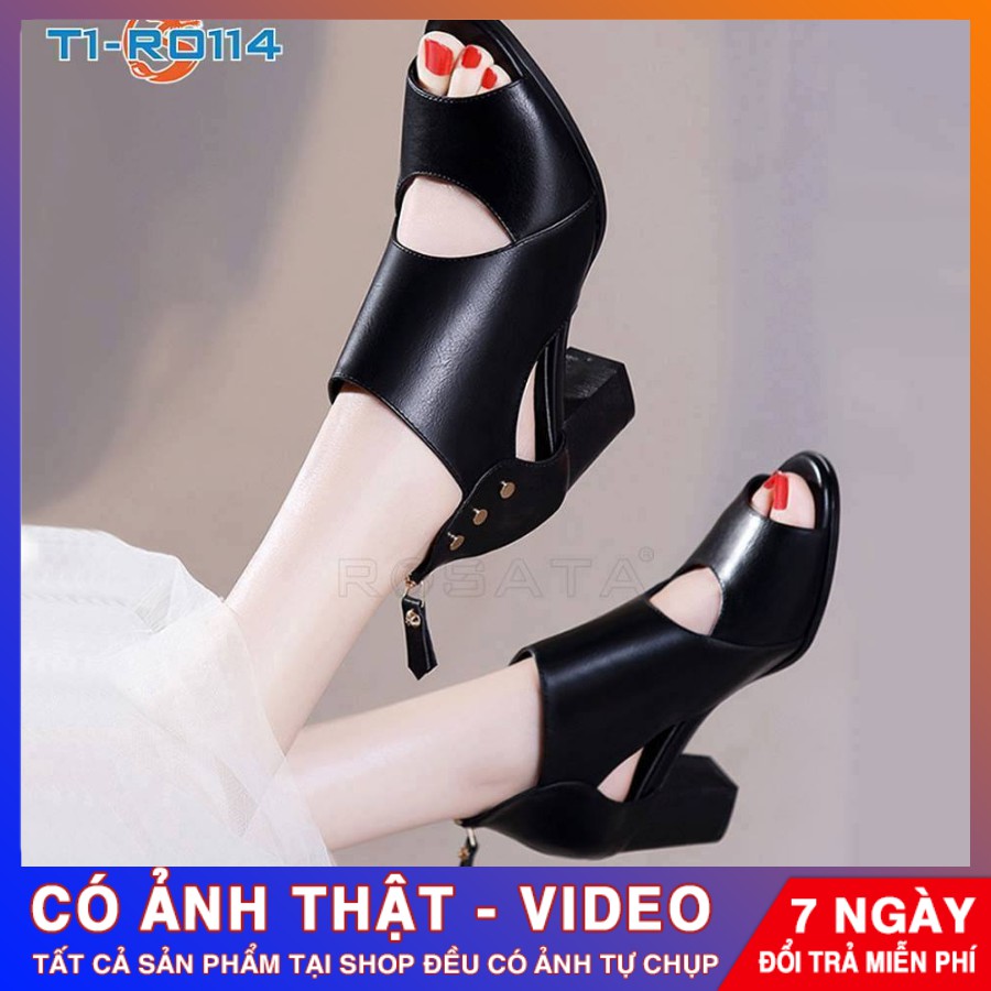 Giày boot phá cách ROSATA RO114 7p - HÀNG VIỆT NAM - BKSTORE