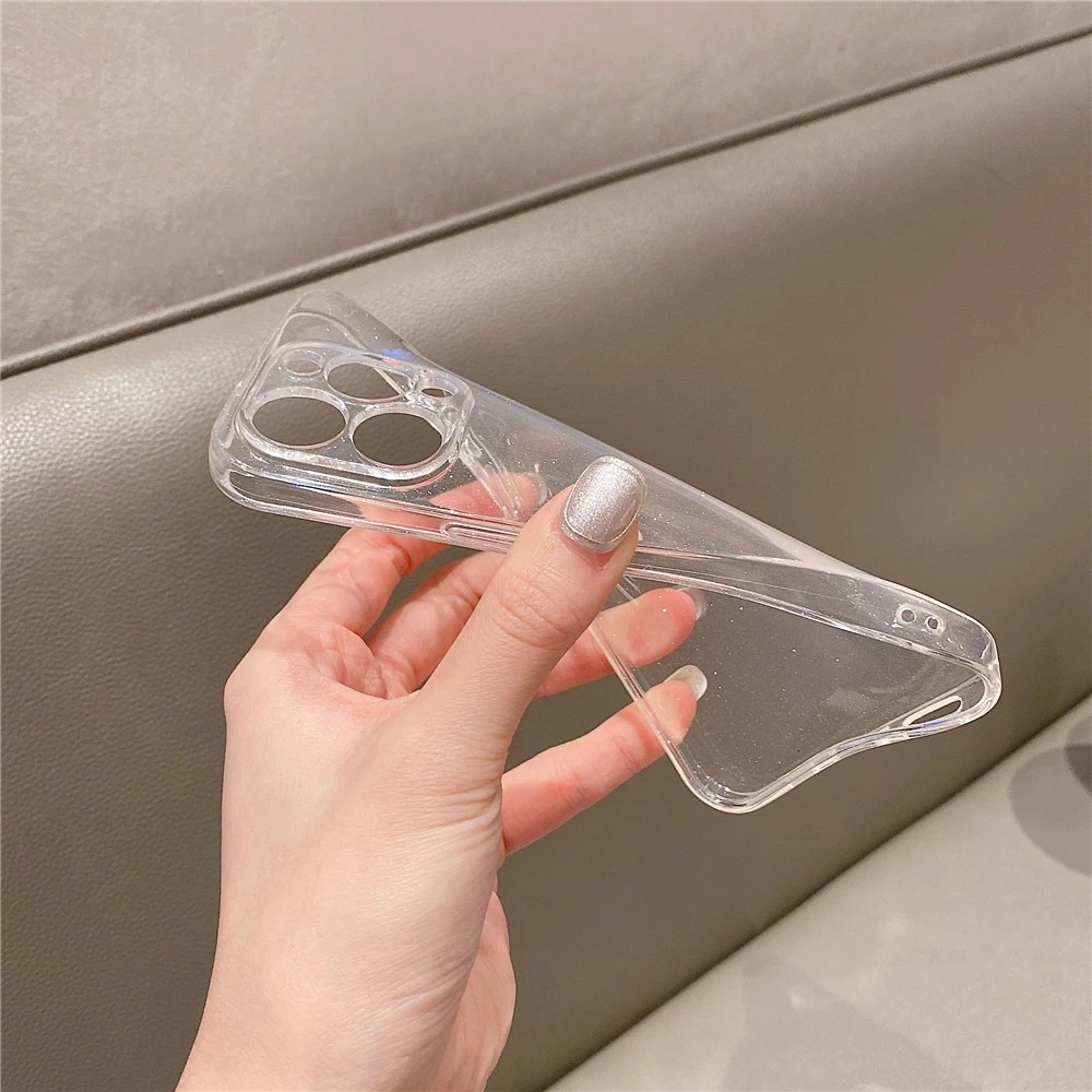 Ốp điện thoại trong suốt siêu mỏng lấp lánh đơn giản thích hợp cho for iPhone 14 Pro Max 13 7 Plus 8 Plus 11 12 X XR XS Max