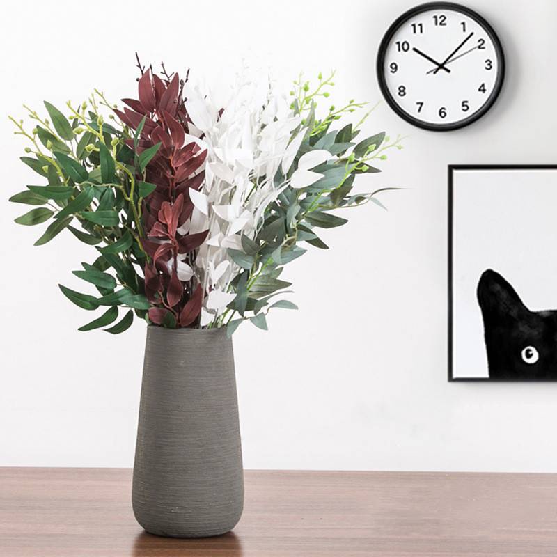 1 Bó Lá Liễu Nhân Tạo Màu Xanh Lá Cây Dành Cho Trang Trí Văn Phòng / Nhà Cửa