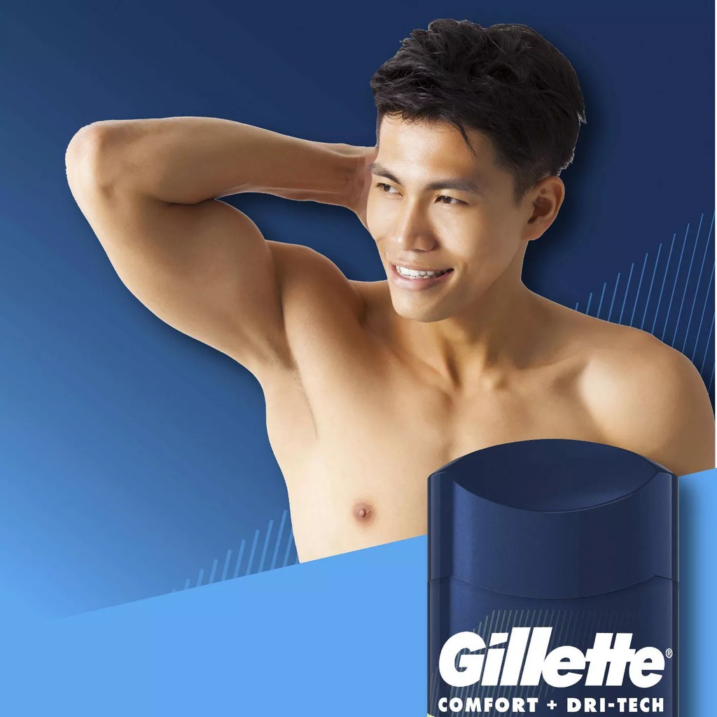 Lăn Khử Mùi Gillette Comfort + Dri-Tech Cool Wave 96Gr (Sáp Trắng)