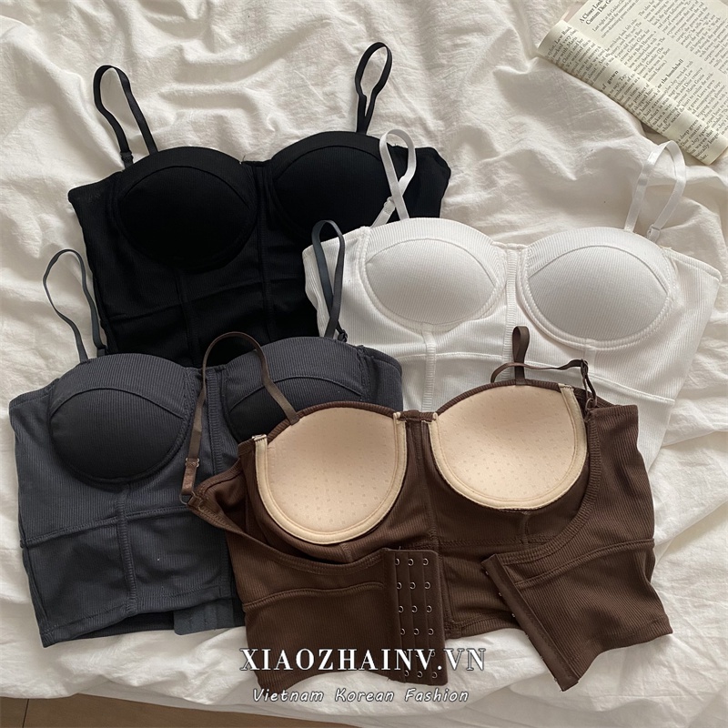 Áo lửng Xiaozhainv không tay 4 màu thời trang quyến rũ cho nữ