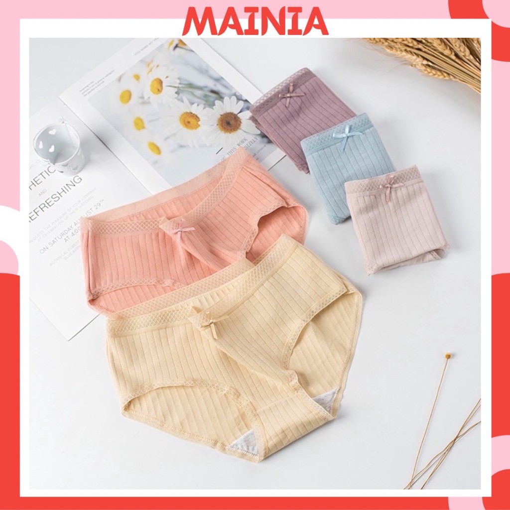 Quần Lót Nữ Cotton Y Tế Kháng Khuẩn Màu Trầm Dễ Thương Co Giãn Cao Cấp Loại 1 Mainia Shop