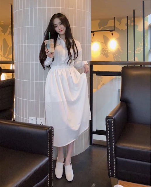 Váy sơ mi trắng