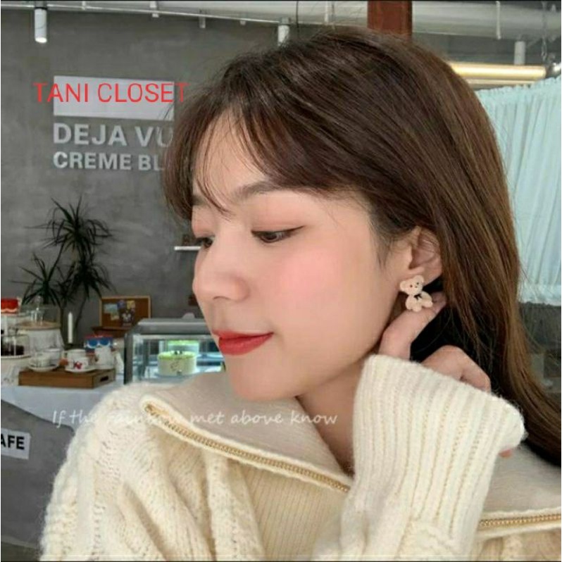 Bông tai Gấu Teddy Lông Nhung