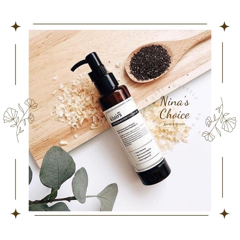 Tẩy trang dạng dầu - Klairs - thành phần tự nhiên, làm sạch da mịn màng - Gentle Black Deep Cleansing Oil | BigBuy360 - bigbuy360.vn
