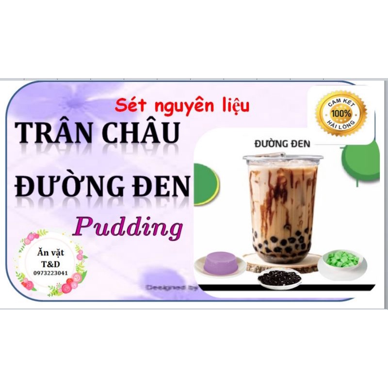 SÉT TRÀ SỮA TRÂN CHÂU ĐƯỜNG ĐEN