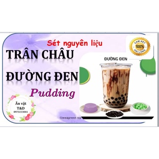 Sét trà sữa trân châu đường đen