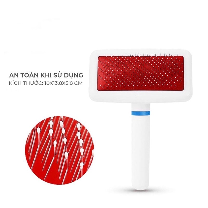 Lược chải lông thú cưng loại bỏ lông rối, giúp lông mềm mượt