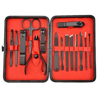 Bộ bấm móng tay 15 món bao da cao cấp loại lớn