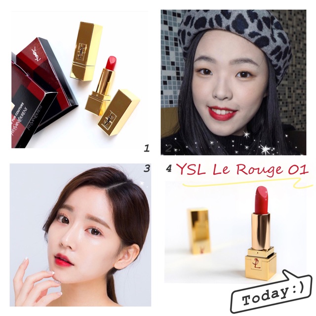 [Mini size] SON MINI YSL ROUGE PUR COUTURE màu 01 LE ROUGE