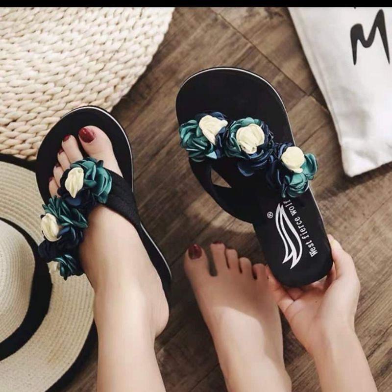 Dép kẹp lượn sóng quai bông 10f