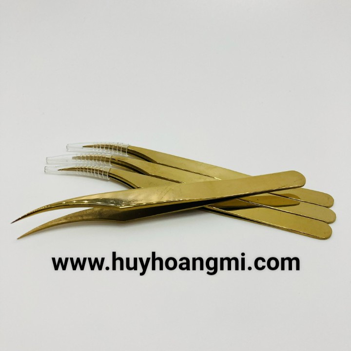 Nhíp tách heo mạ vàng_nhíp gắp mi_dụng cụ nối mi_Huy Hoàng Mi