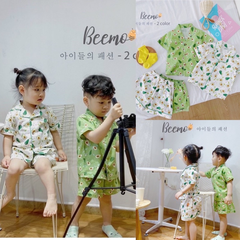 Set Pizama trái bơ cao cấp cho bé