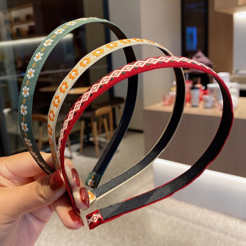 Băng Đô Cài Tóc Thêu Hoa Phong Cách Cổ Điển Dành Cho Nữ