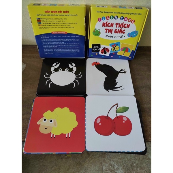 Bộ Thẻ Flash Card Kích Thích Thị Giác Cho Bé 0-1 Tuổi