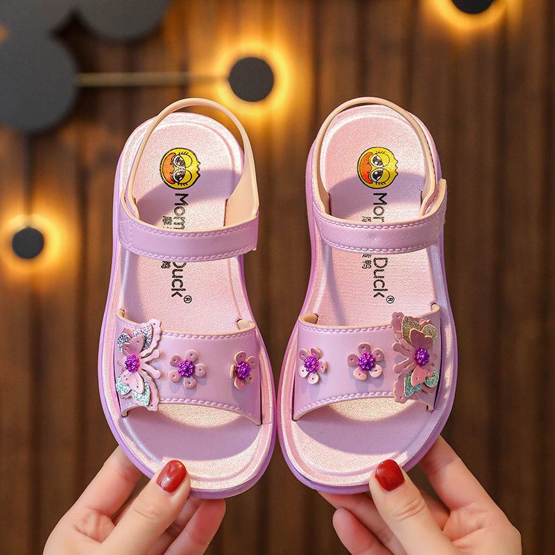 Dép sandal bé gái hình bướm hoa nhẹ mềm êm chân