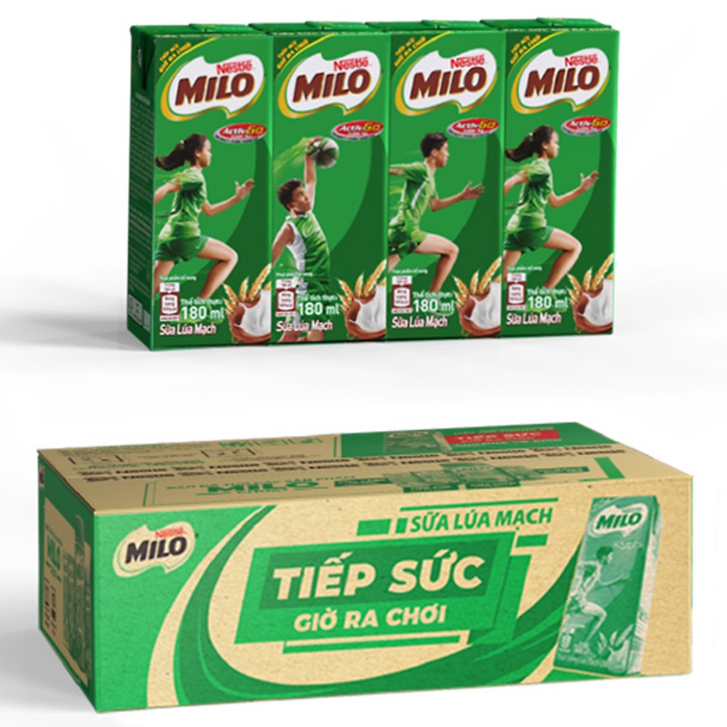 [Hoả Tốc TP Hà Nội] Thùng Sữa MiLo Nestlé 180 ML (48 hộp)