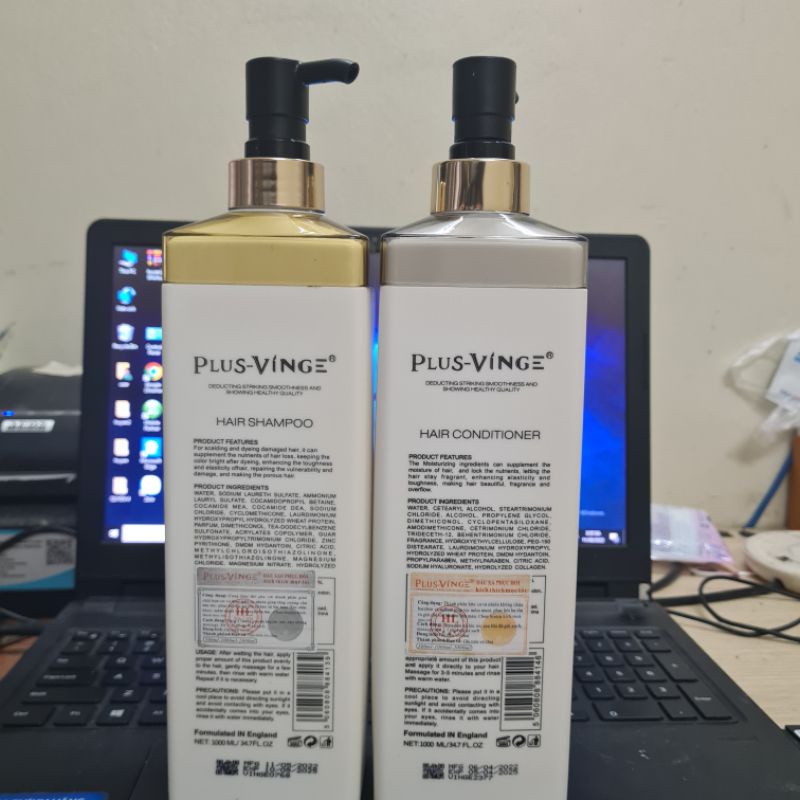Dầu gội xả collagen VINGE 1000ML * 2 giảm rụng tóc kích mọc tóc phục hồi tóc hư tổn chuyên dụng cho SALON