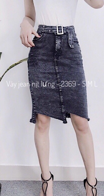 [Mã FASHIONT4WA2 giảm 10K đơn 50K] CHÂN VÁY JEAN BÚT CHÌ 2364 | BigBuy360 - bigbuy360.vn